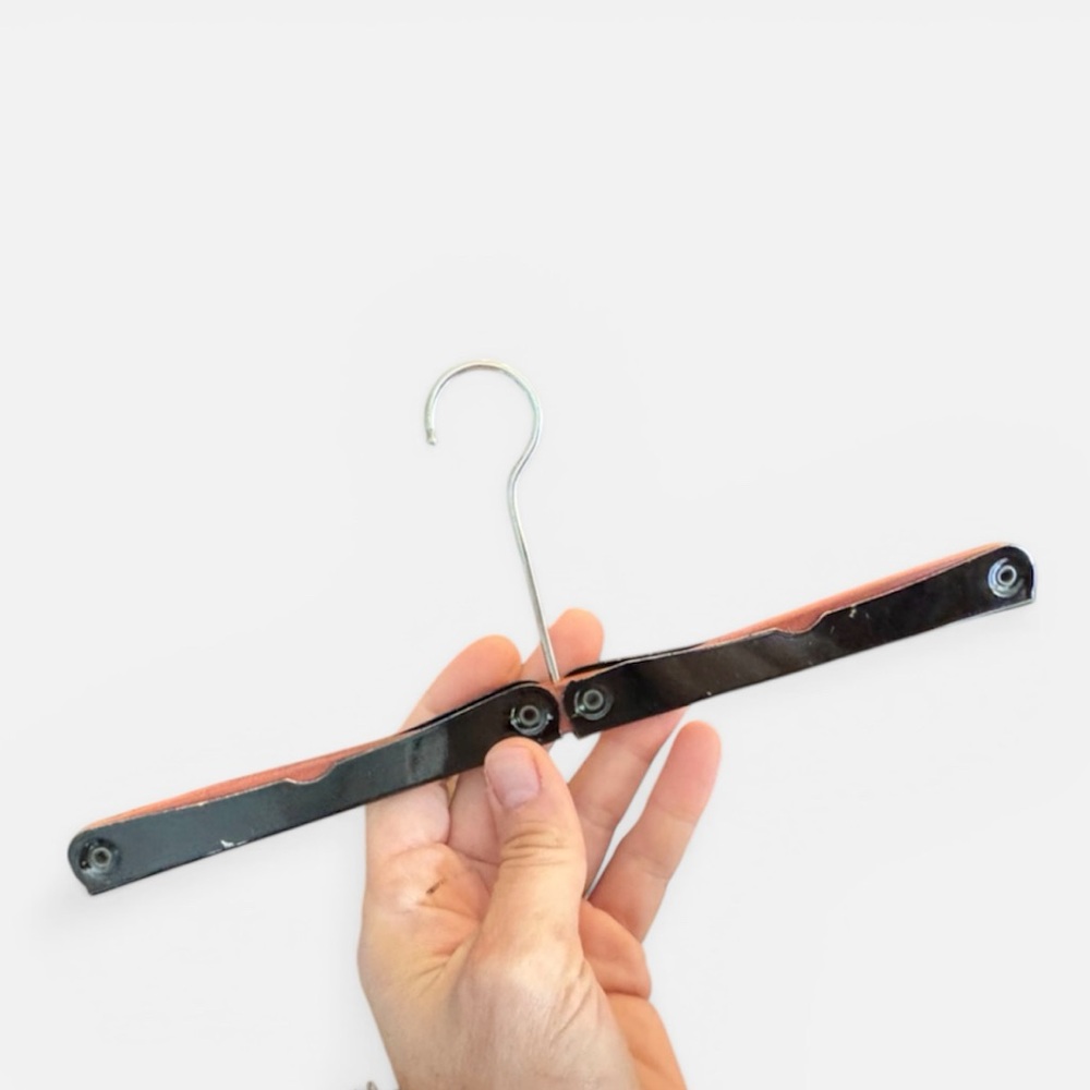 Vintage English c.1920s Suitcase Hanger Folding Travel Hanger • Metal & Wood - Picture 3 of 7